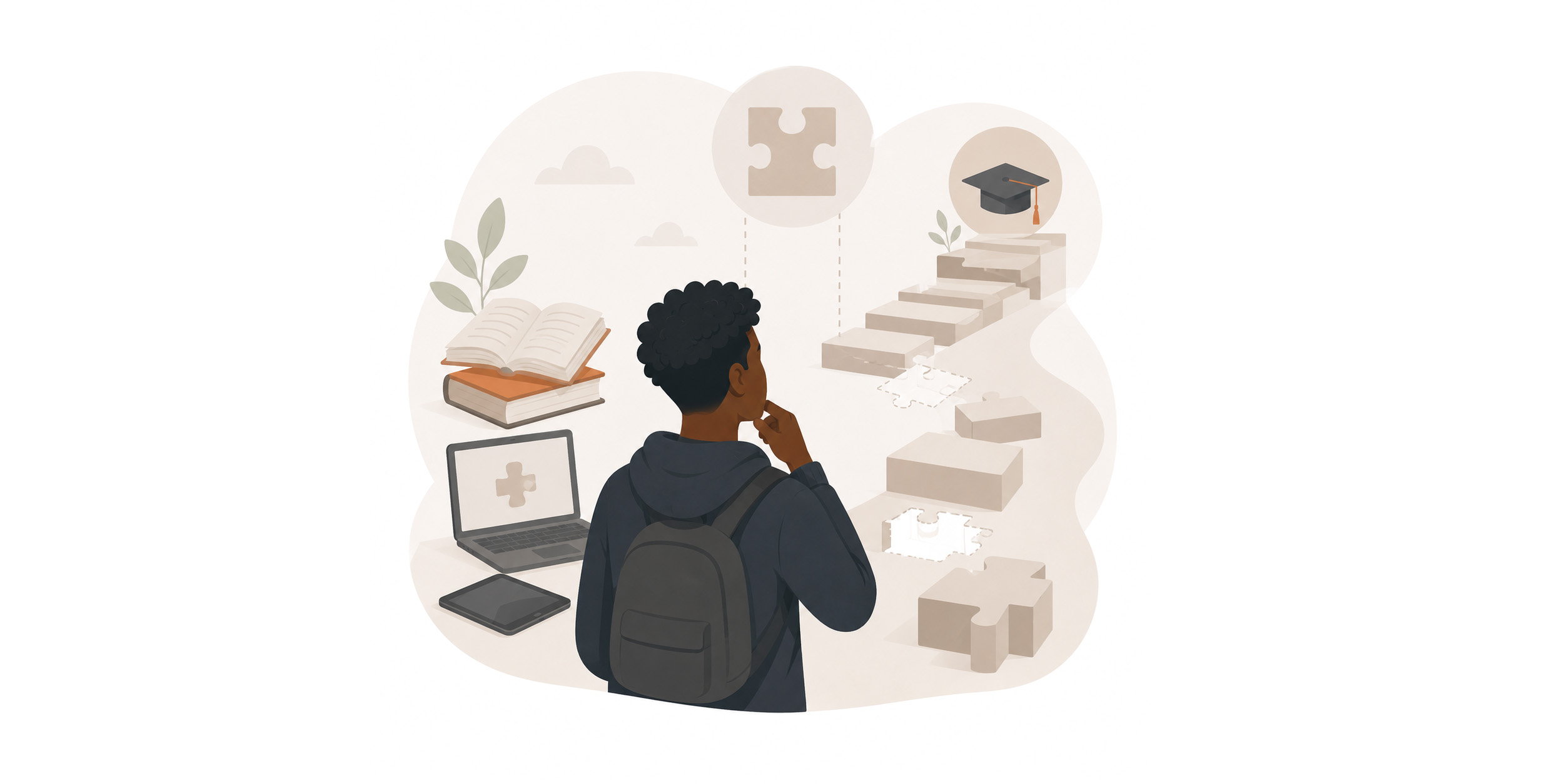 Illustration representing educational gaps